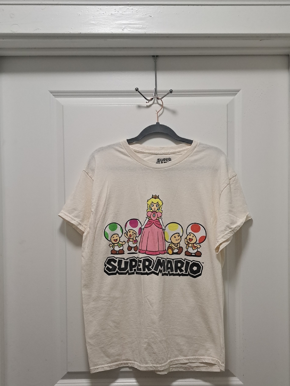Nintendo Super Mario Cream Tee with Princess Peach and Toads